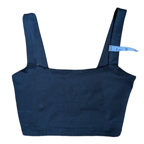 Forever 21 Little Black Cropped Tank Top Women Size  Medium - Picture 5 of 5